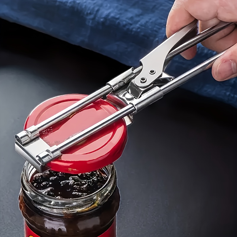 1pc Adjustable Stainless Steel Manual Can Opener, Easy Twist Jar