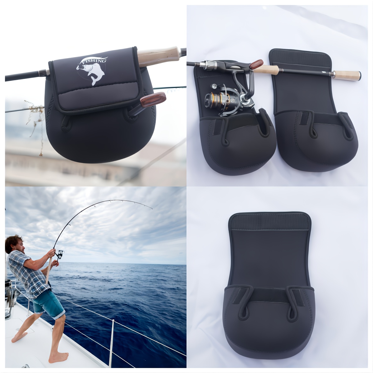1pc Black Spinning Reel Cover For Fishing Reel 5000 Size, With