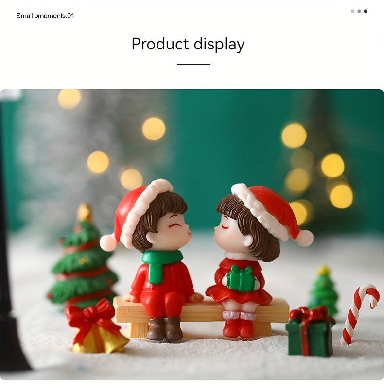 Christmas Couples Decorations Desktop Car Study Gift's - Temu