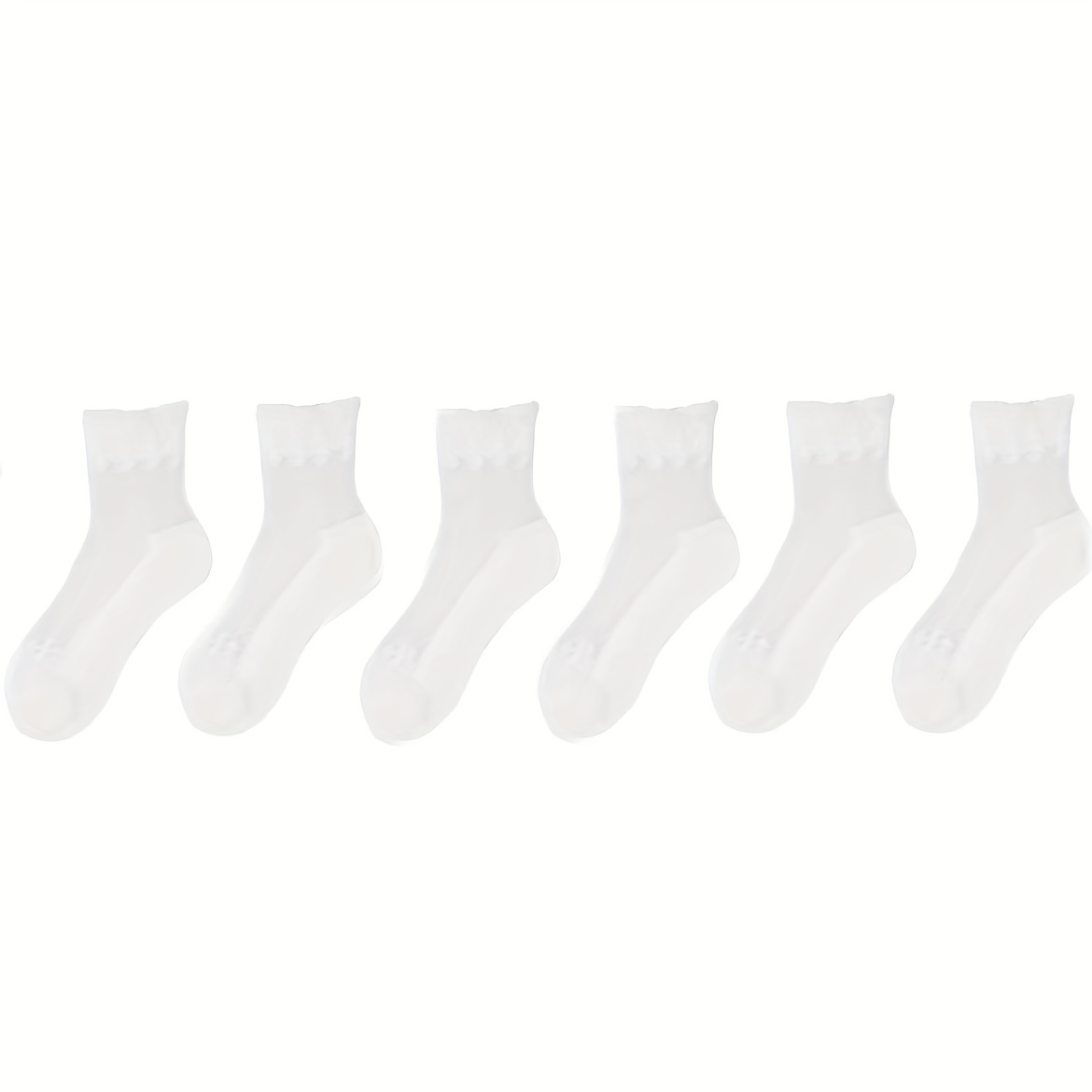 6-pair Women's -bottom Bubble Toe Glass Fiber Stockings