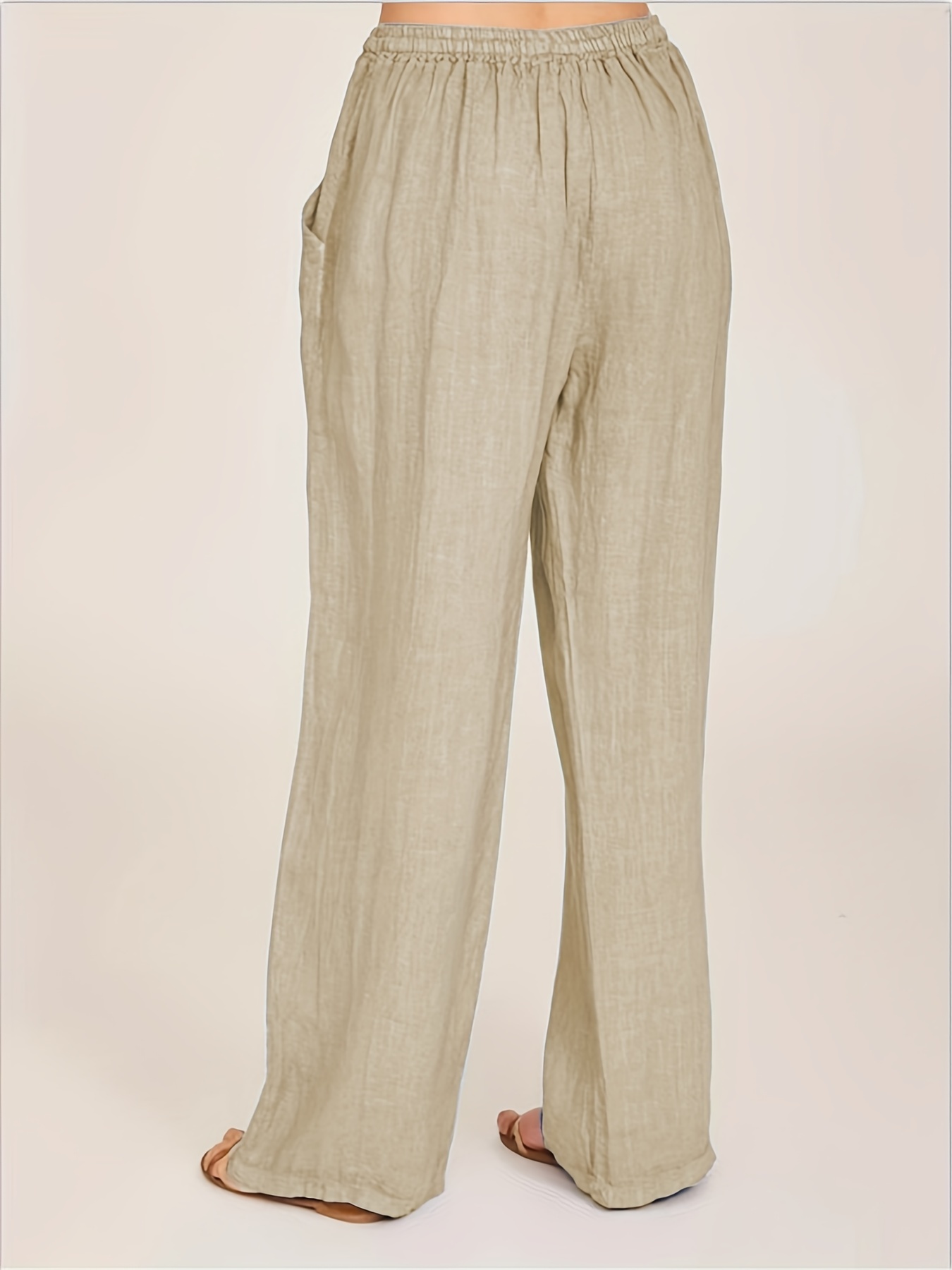 Drawstring Wide Leg Pants, Solid Loose Palazzo Pants, Casual Every Day Pants, Women's Clothing