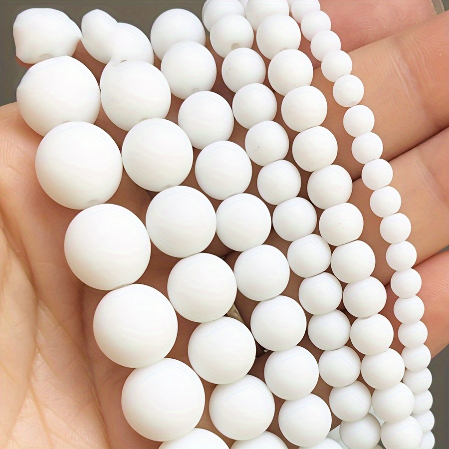 

4-12mm Natural Stone Matte White Onyx Loose Spacer Beads For Jewelry Making Diy Special Fashion Bracelets Necklace Earrings Men Women Gifts Handmade Craft Supplies