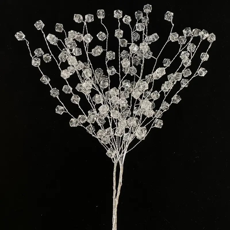 18 Stems Artificial Flowers Bouquet Crystal Acrylic Beaded - Temu