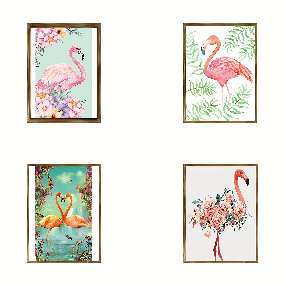 Bilderrahmen mit Klemmen zum Aufhängen von Fotos, Notizen, Flamingo, 40 cm  : : Küche, Haushalt & Wohnen
