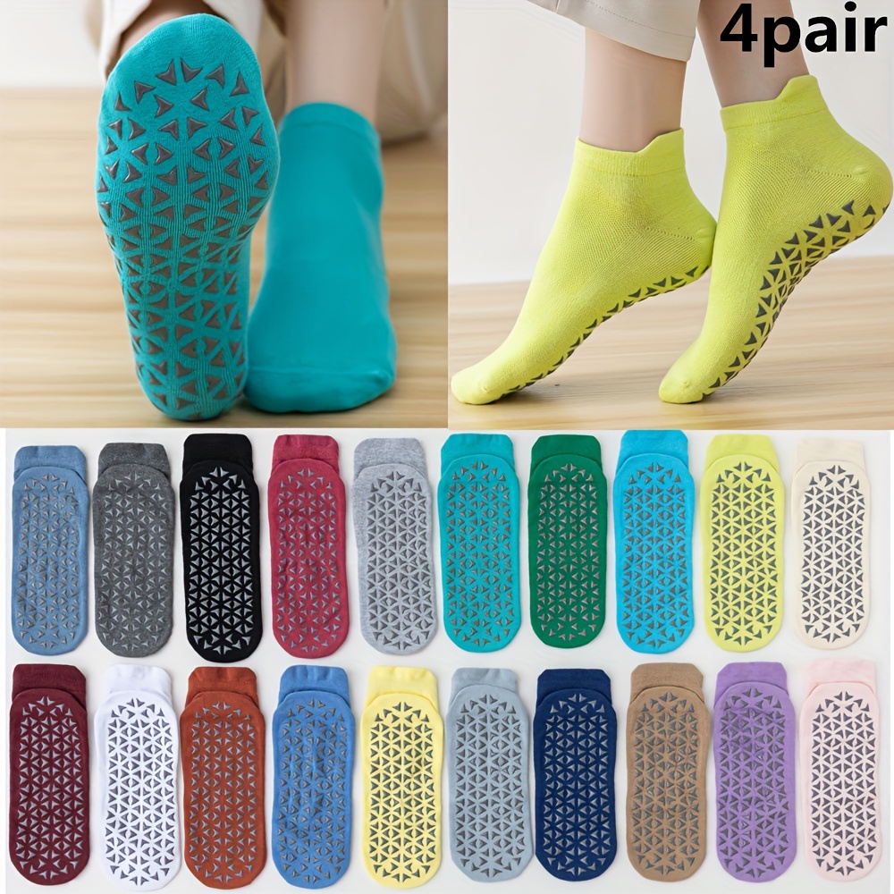 Anti Slip Non Skid Socks Unisex Grip Socks for Yoga Pilates