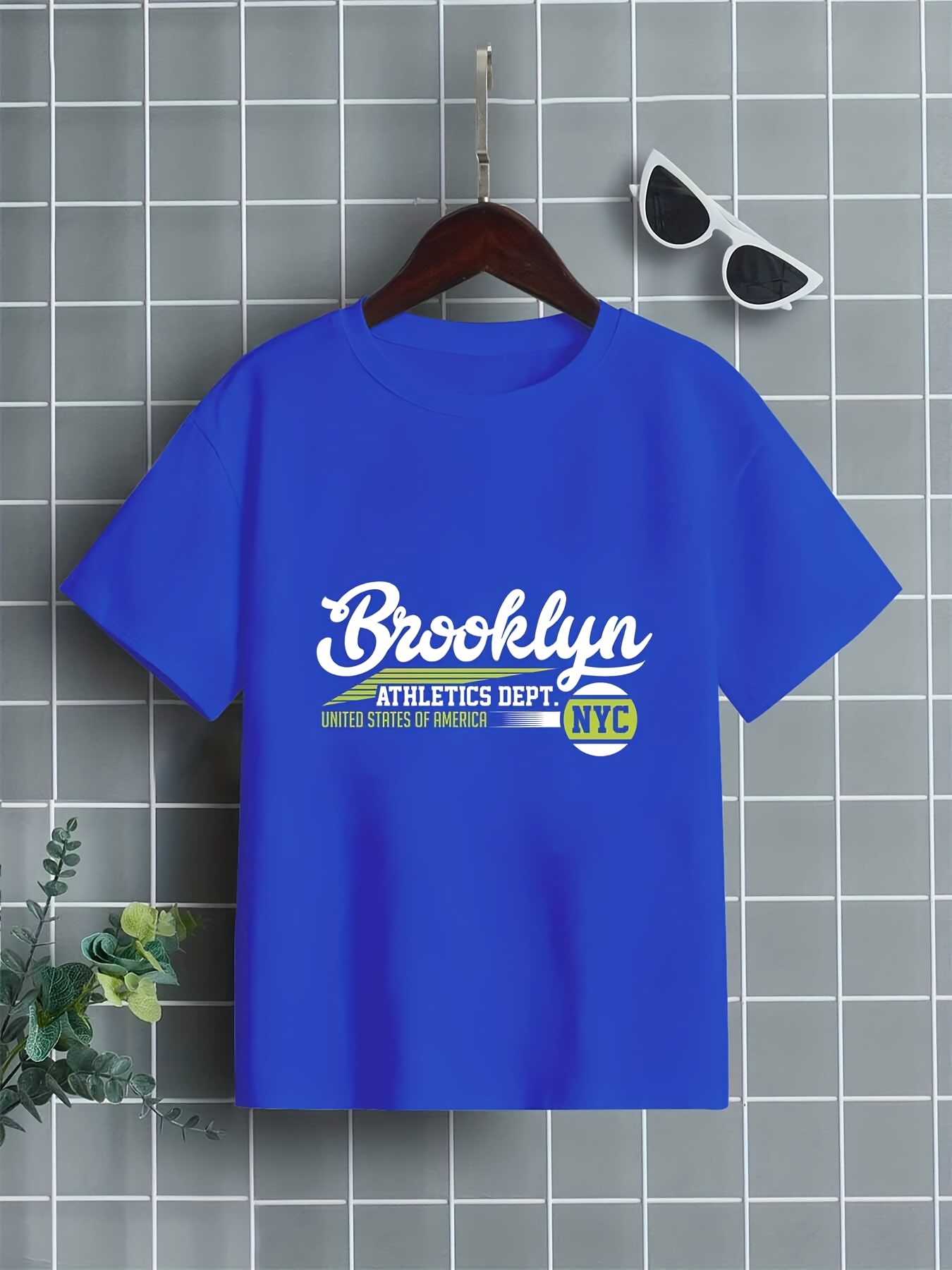 Camiseta Creativa Niñas Estampado Letras Brooklyn Camisetas - Temu