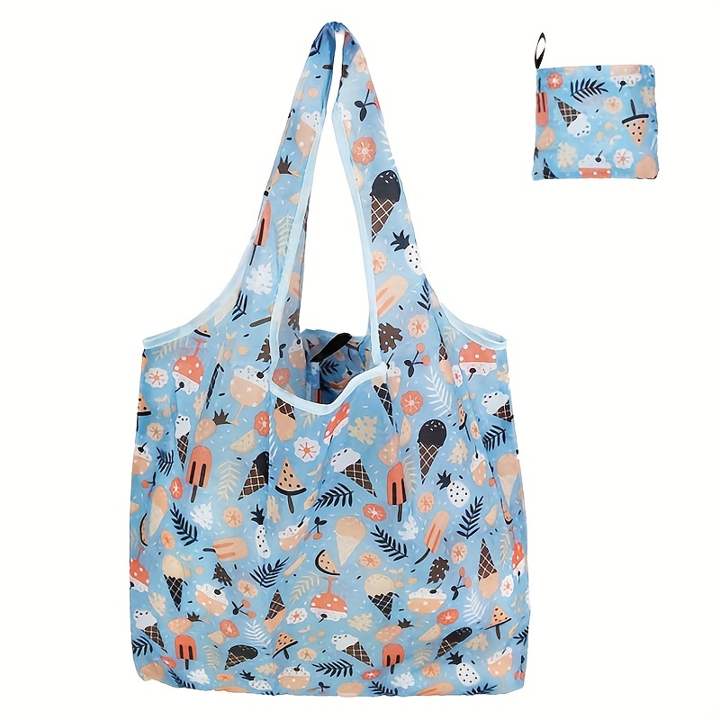 Fashion Printing Foldable Shopping Bag Tote Folding Pouch - Temu