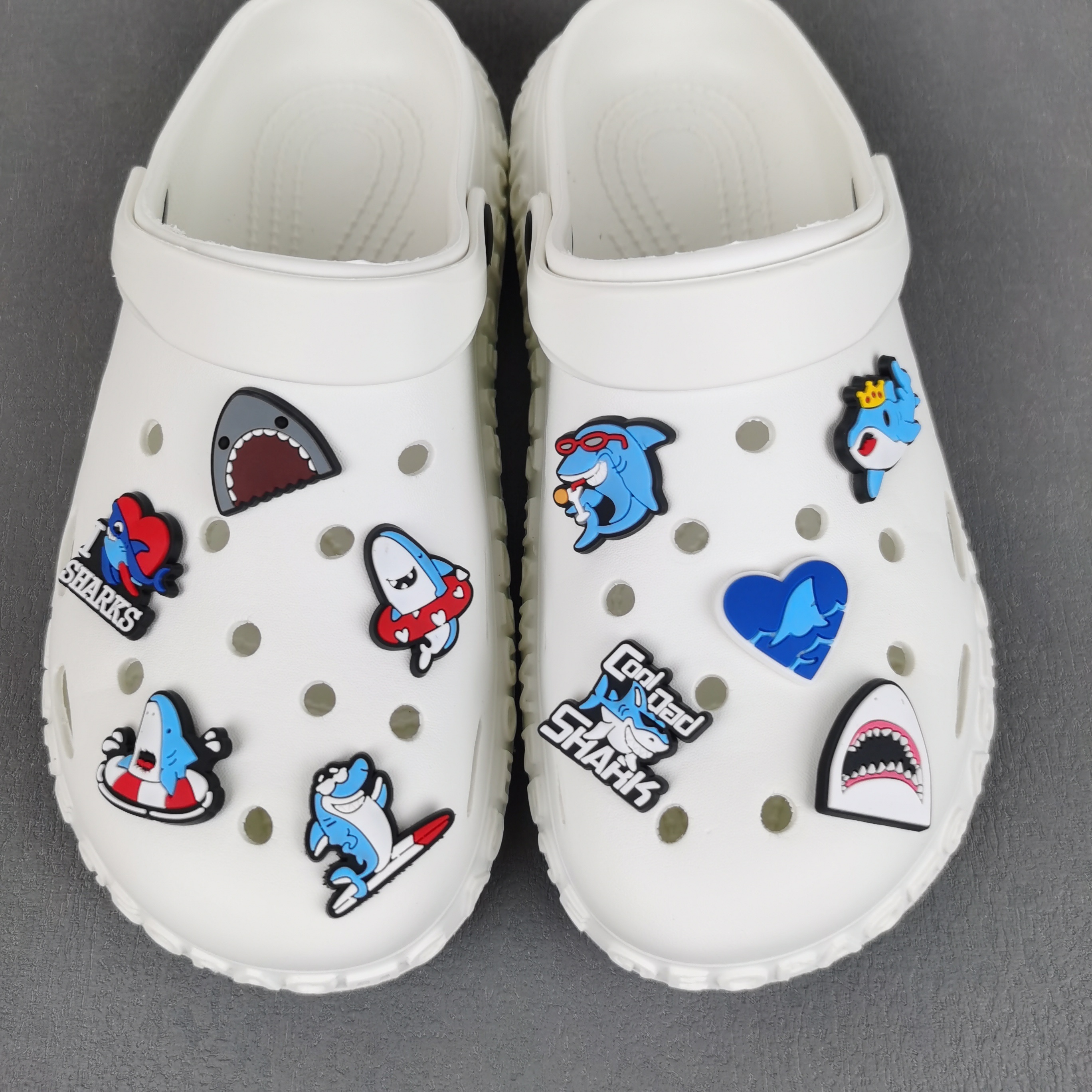 12pcs New for Cartoon Sea Life Shark Series Charms Set Cute Cartoon Birthday Present Shoes Accessories,Temu