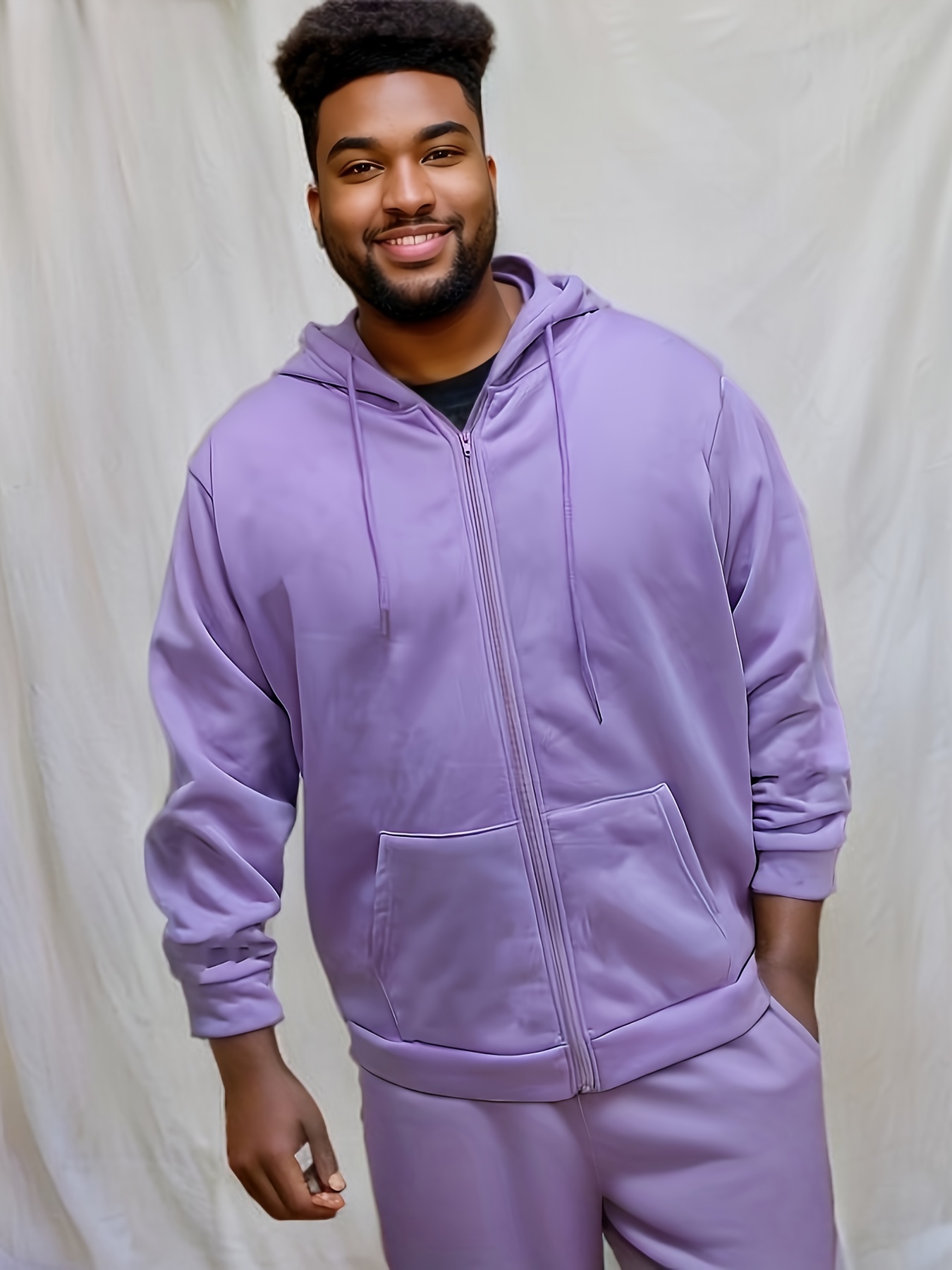 Purple hooded online jacket