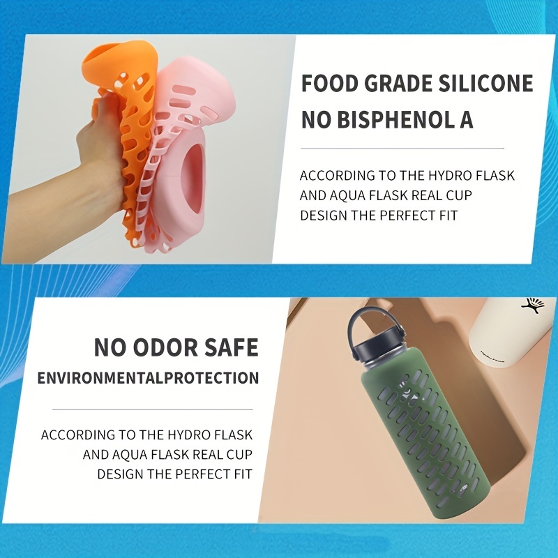 Silicone Water Bottle Sleeve: Protect Your Bottle Keep It - Temu