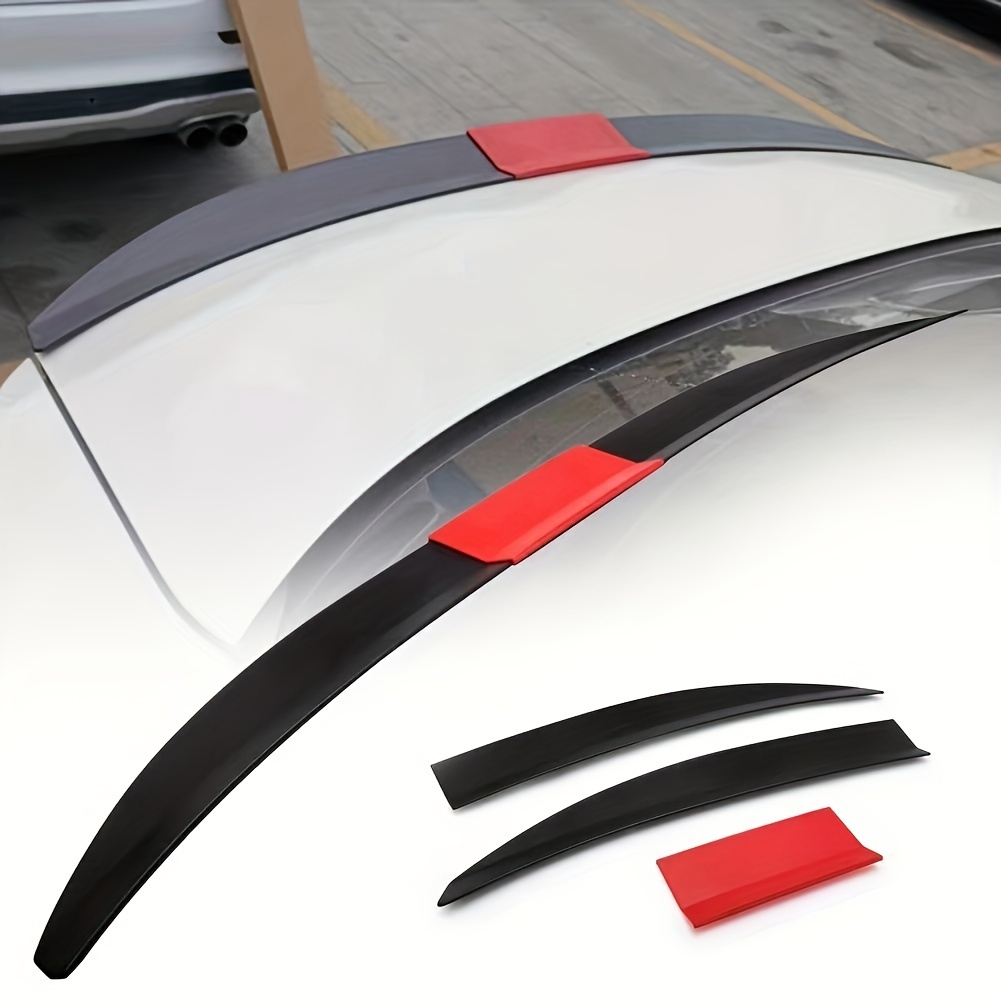 Universal Brilliant Red Fiber Trunk Spoiler Lip Kit Auto - Temu