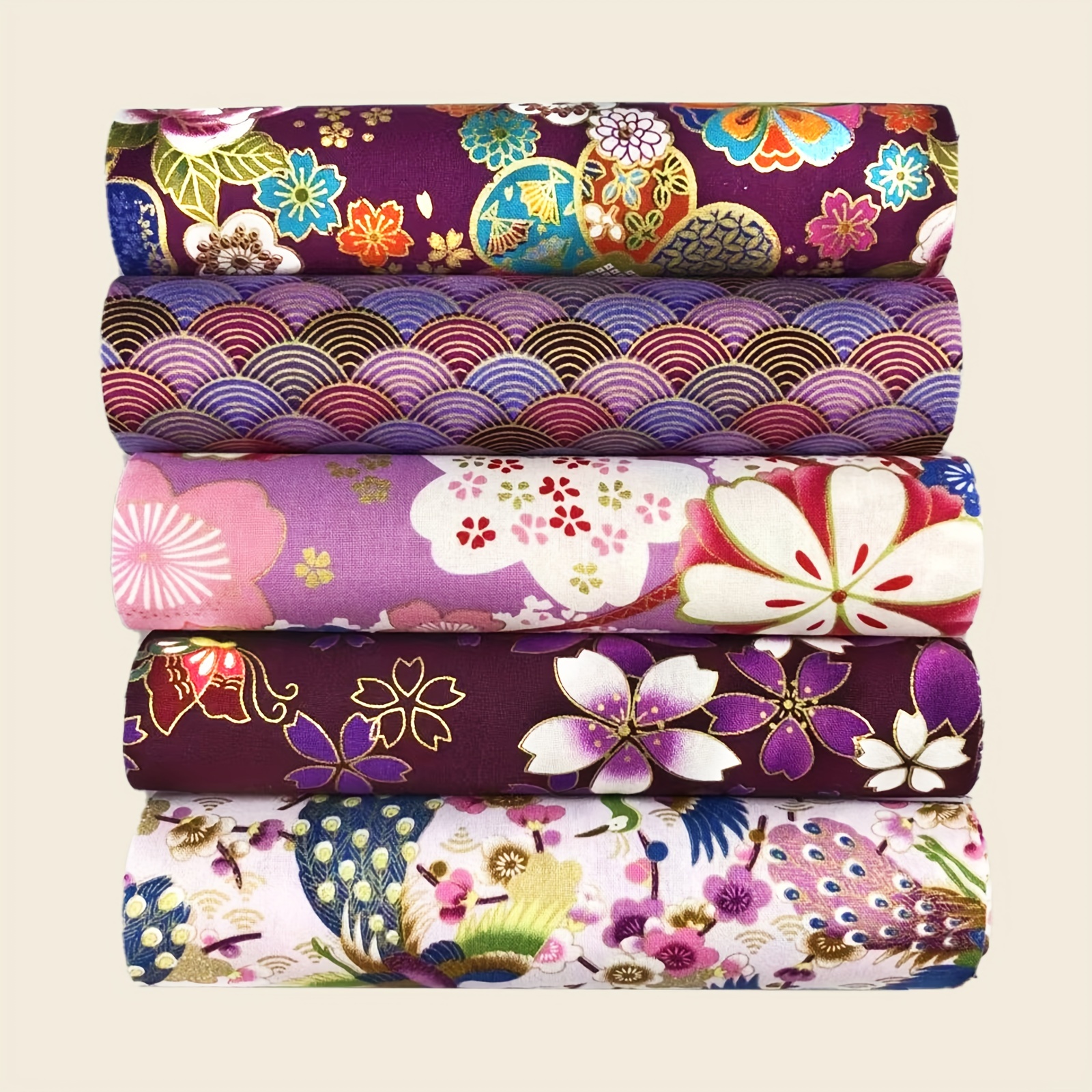 Juego de 7 piezas de tela de retazos con patrón floral, 100% algodón, para  coser, álbumes de recortes, acolchado, manualidades, tela, bricolaje, funda