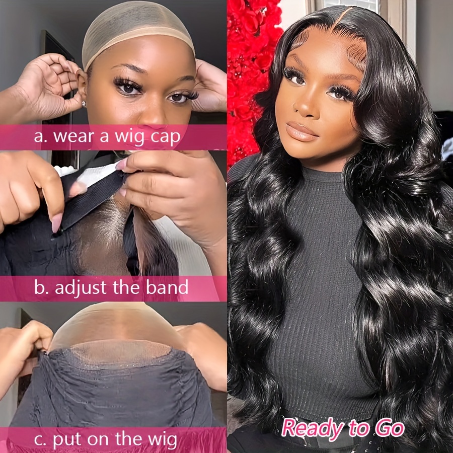 Deep Wave HD Lace Closure Wigs 5x5 Lace Front Human Hair Wigs 180 Density 
