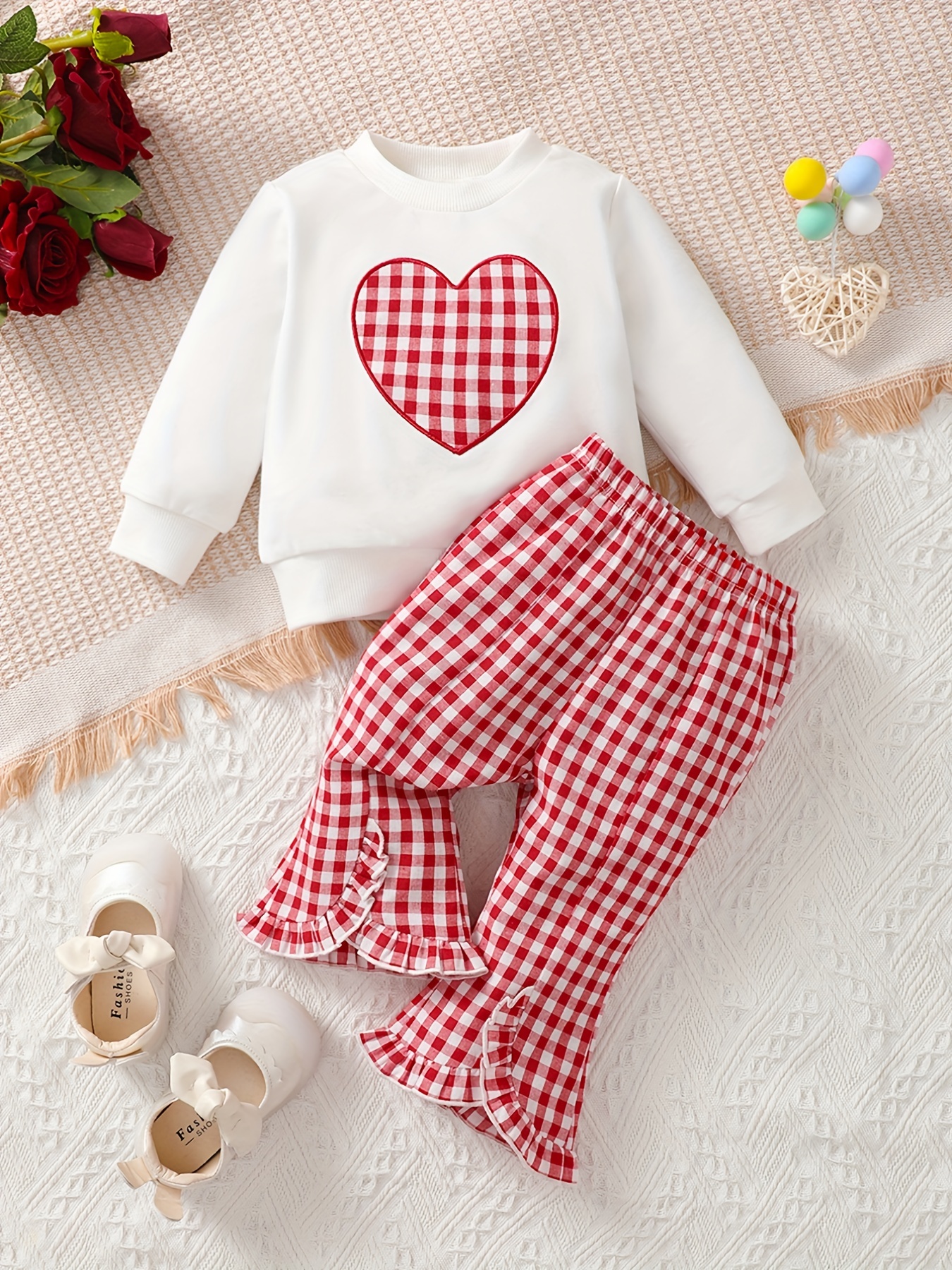 Baby Girl 3d Halloween Pattern Flared Pants & Puffy Long Sleeve Short Top  With Big Bow Cute & Stylish Sets - Temu