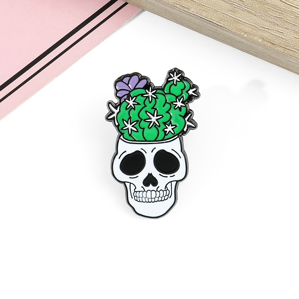 Men's Punk Skull Brooch Bag Accessory