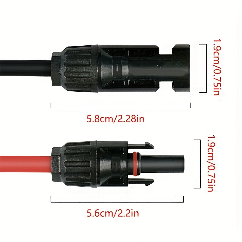 1 Pack Câble D'extension Panneau Solaire Câble D'extension - Temu