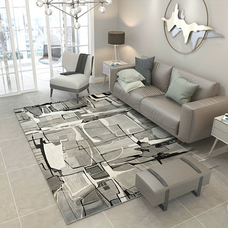 Luxury Area Rugs For Living Room, Modern Abstract Extra Soft And