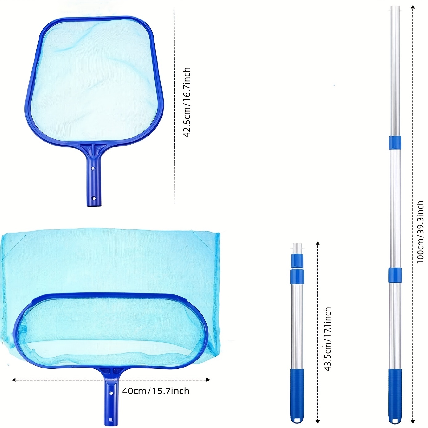 2 Skimmer Nets Leaf Skimmer Pool Cleaning Kit 2 Swimming Temu
