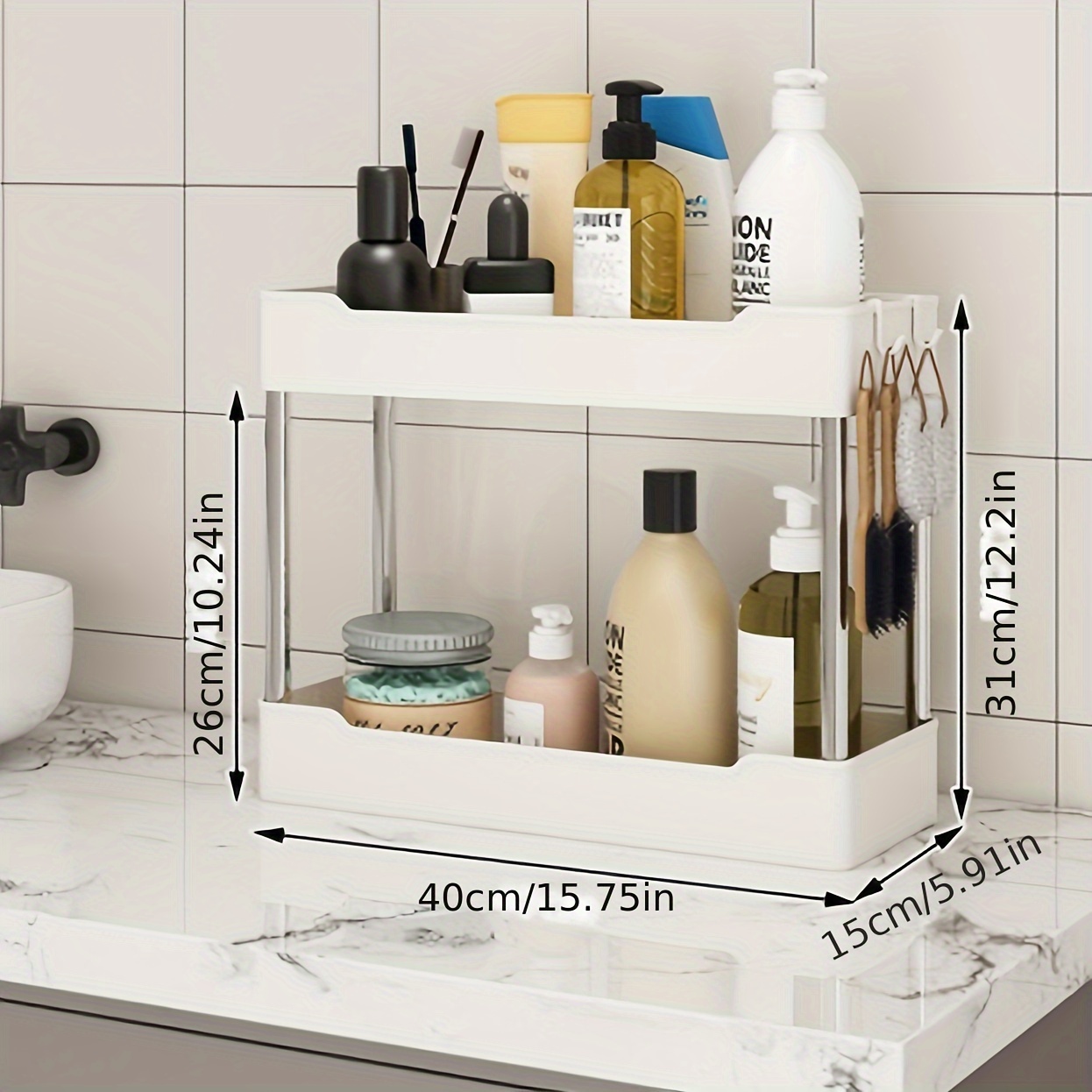 Countertop Plastic Storage Rack Multi layer Bathroom Shelf - Temu