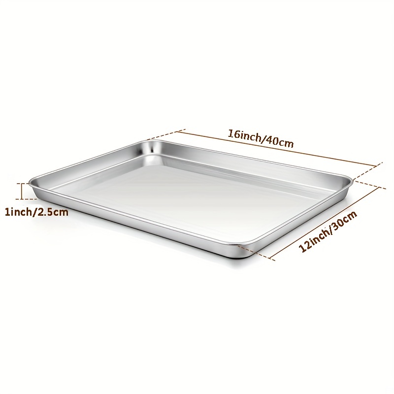 9/11/12inch Non-Stick Rectangle Baking Pan Stainless Steel Roaster Oven  Baking Pan Cookie Sheet Mini Muffin Cupcakes Trays