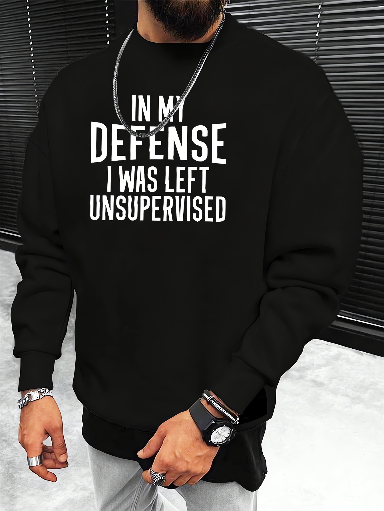 In Defense Left Unsupervised Print Sweatshirt Long Sleeves - Temu New  Zealand