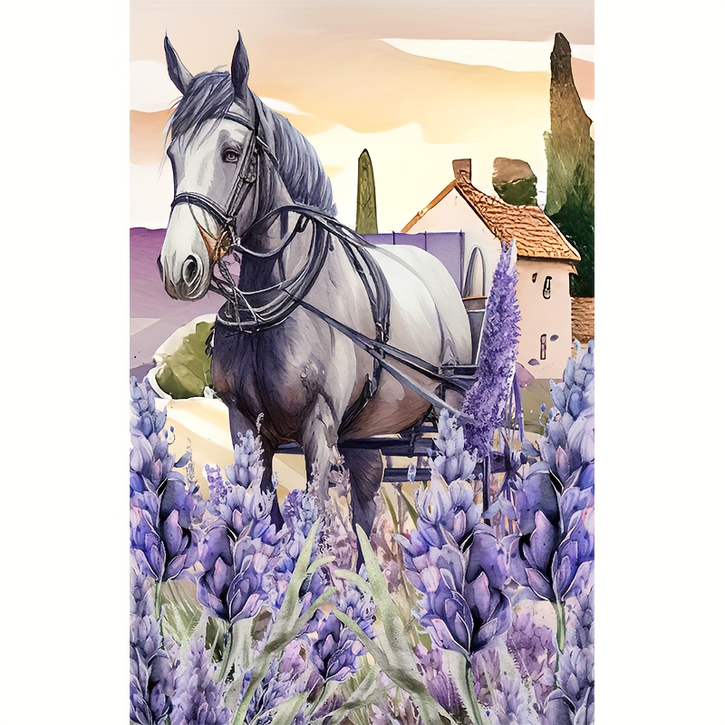 Three Horse Diamond Painting Kit 5d Animal Horse Diy Diamond - Temu