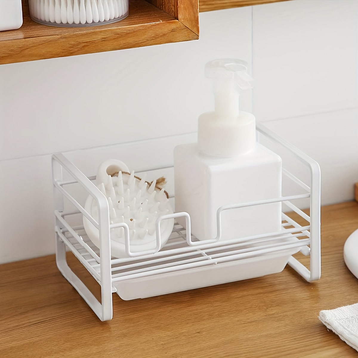 Kitchen Rack Dishwashing Cloth Sponge Drain Rack Sink Dish - Temu