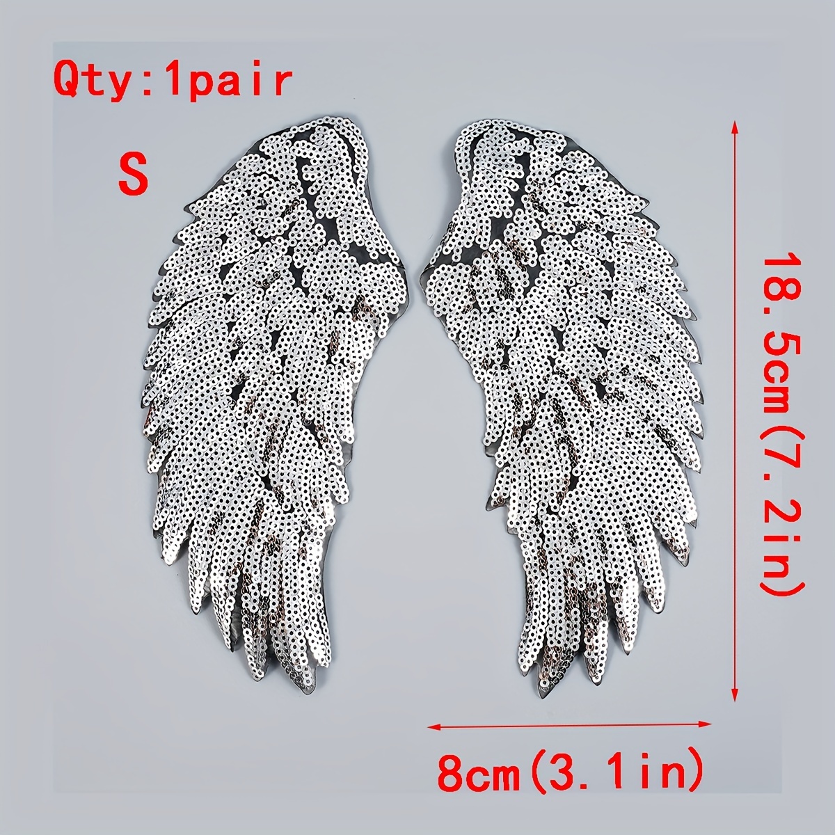 Wholesale GORGECRAFT 40Pcs 5 Colors Glitter Angel Wings Fabric Embossed  Iridescent Mini Wings Patches Sequined Applique for DIY Craft Bag Hair  Decoration Shirts Jeans Sewing Clothing Ornament Supplies 