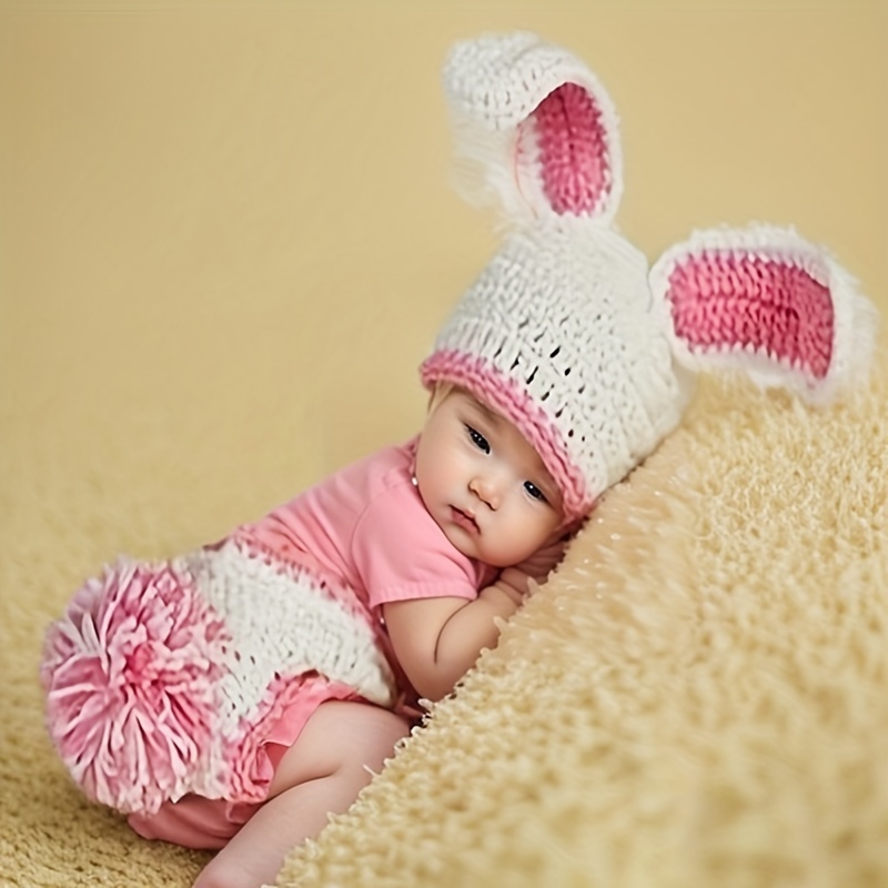 Newborn Infant Baby Boys Girls Bunny Outfits Ribbed Bodysuit