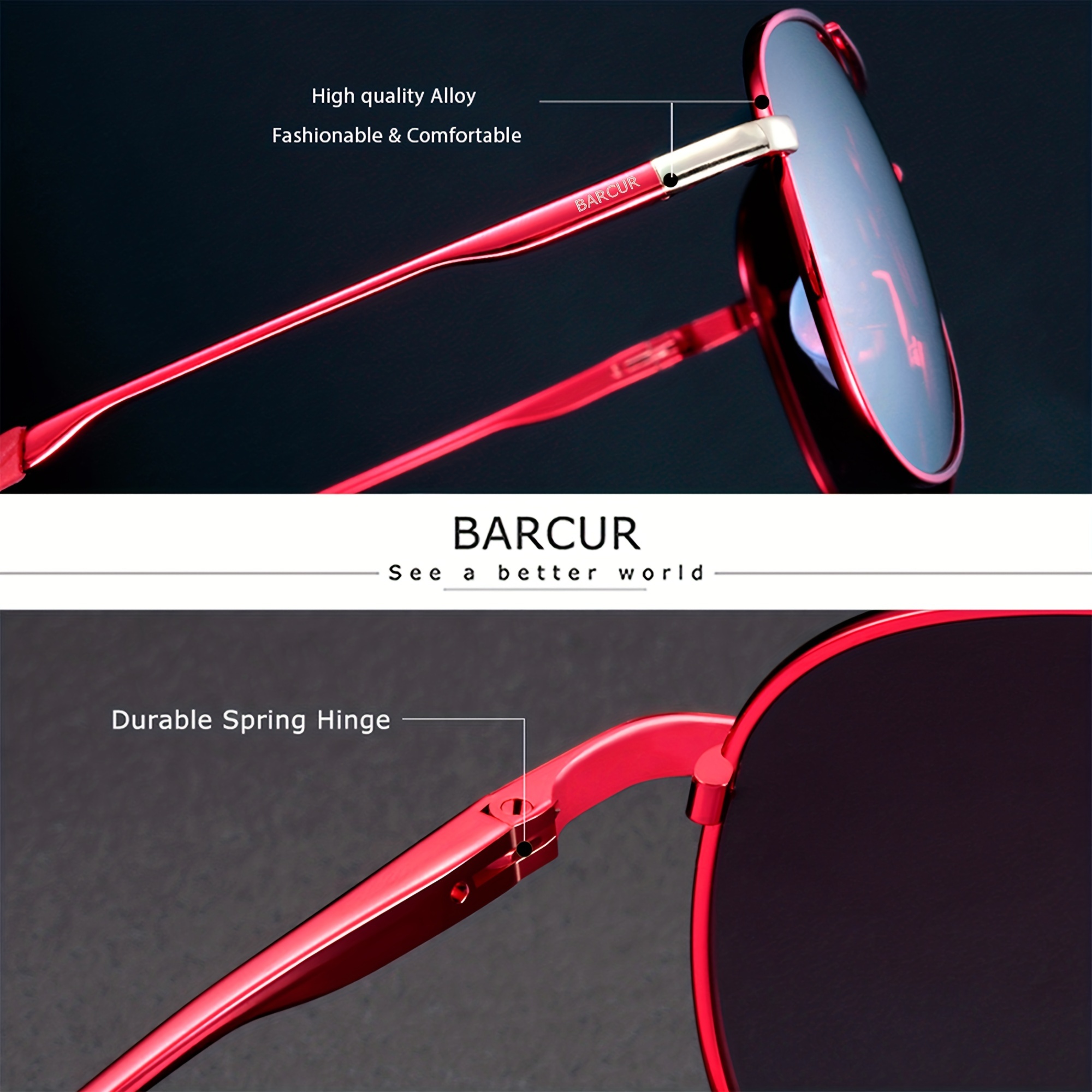 Lightweight Durable Polarized Aviator Sunglasses for Women Men UV400  Glasses USA