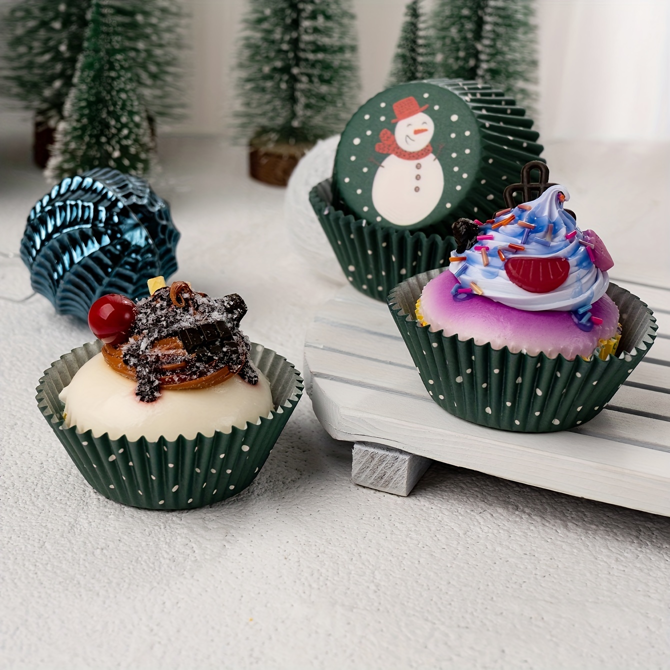 Christmas Cupcake Baking Cups Food Grade Muffin Cups Heavy - Temu