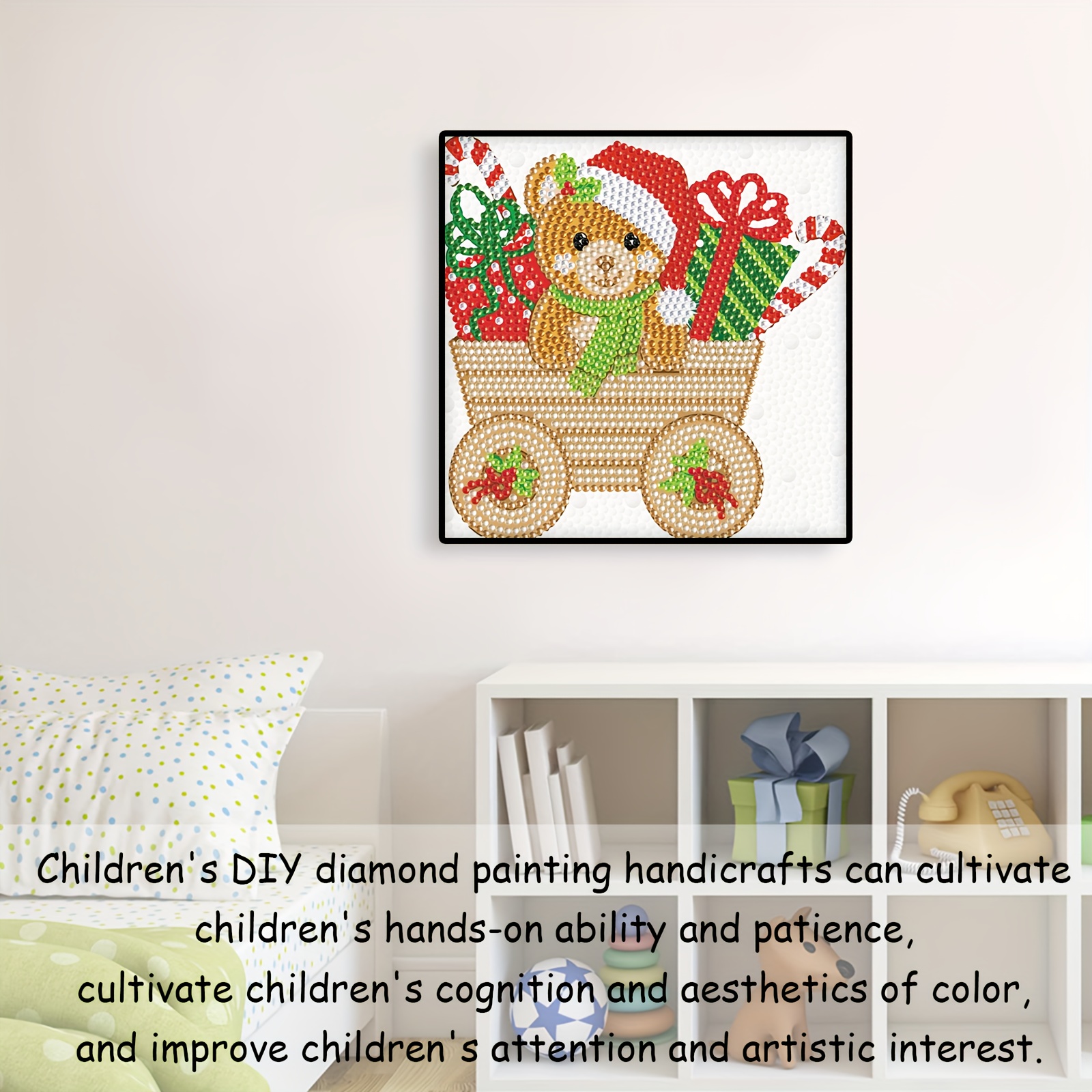 Diamond Painting Kits For Kids Christmas Bear Diamond Art - Temu