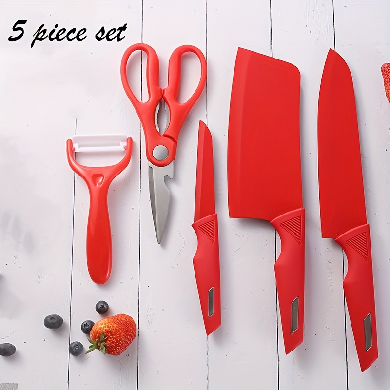 Professional Chef Knife Set 3 Pcs, 8-inch Super Sharp Chef Cooking Knives,  7-inch High Carbon Stainless Steel Santoku Knife With Fruit Knife for