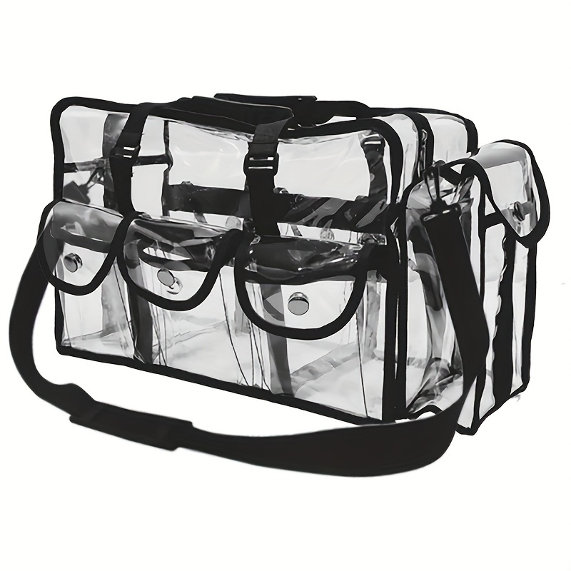 Sac fourre-tout zippé, sac de voyage de salle de bain portable en pvc  transparent imperméable à l’eau et sac cosmétique patchwork couleur bonbon