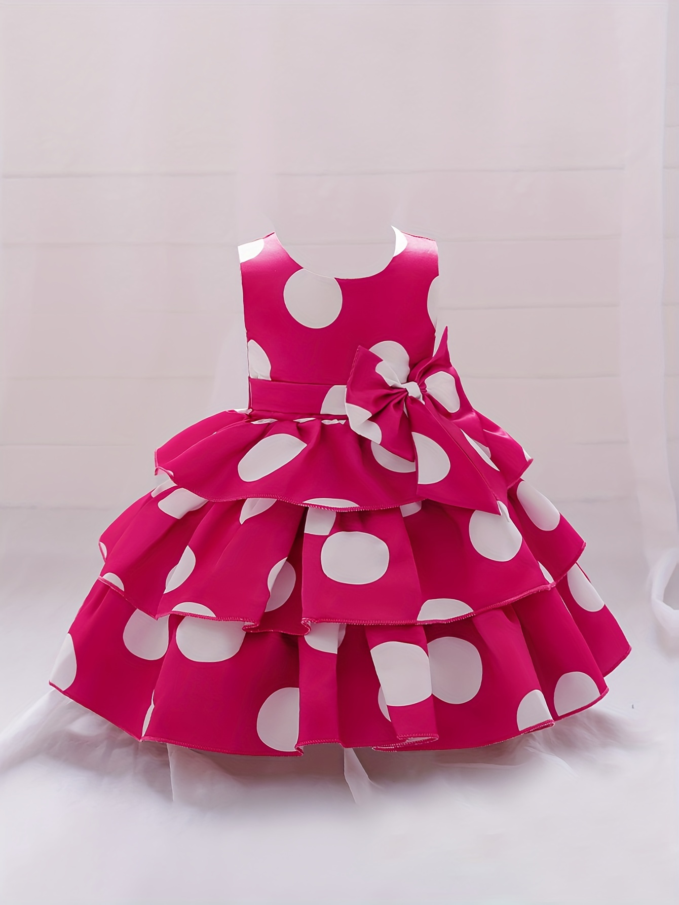 Toddler Girls Sleeveless Princess Dress Modello A Pois - Temu Italy