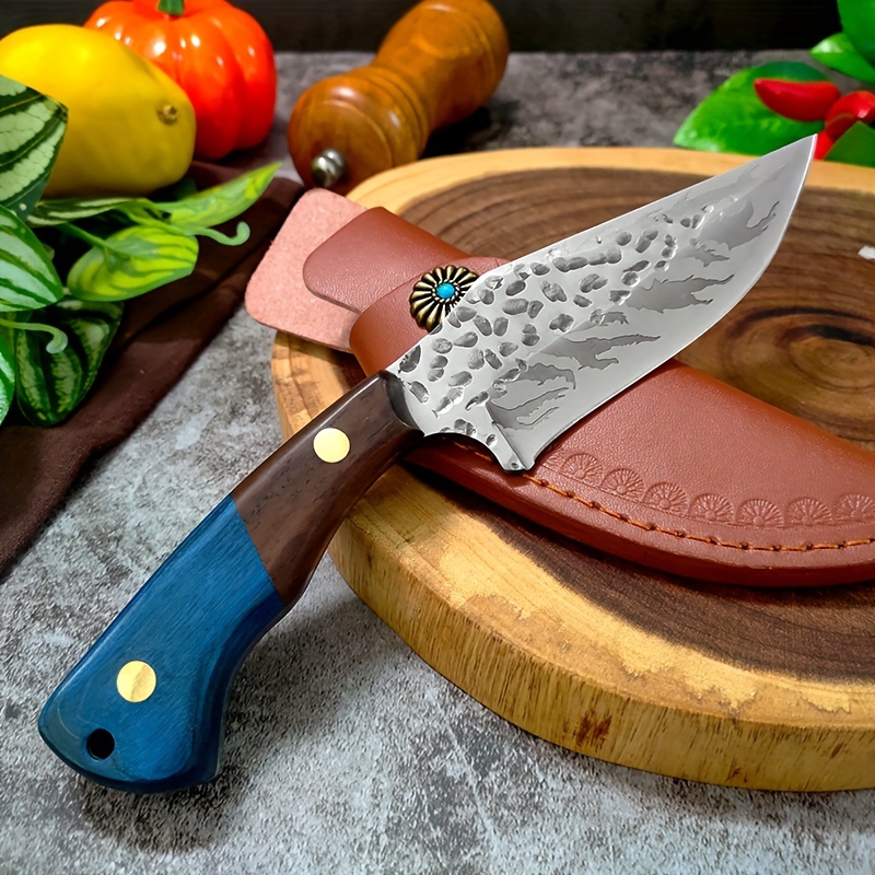 Meat and Vegetable Cleaver Hand Forged Butcher Knife Chef Knife Set Kitchen  Knife Pack