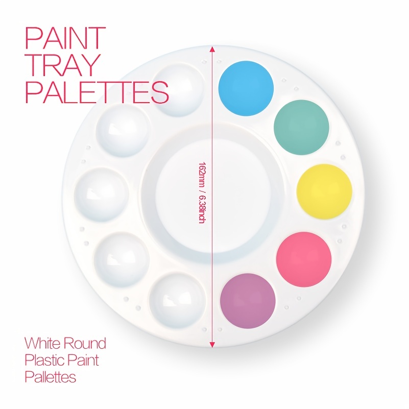 3pcs Small Acrylic Paint Palette Clear Art Palette For Adults Kids