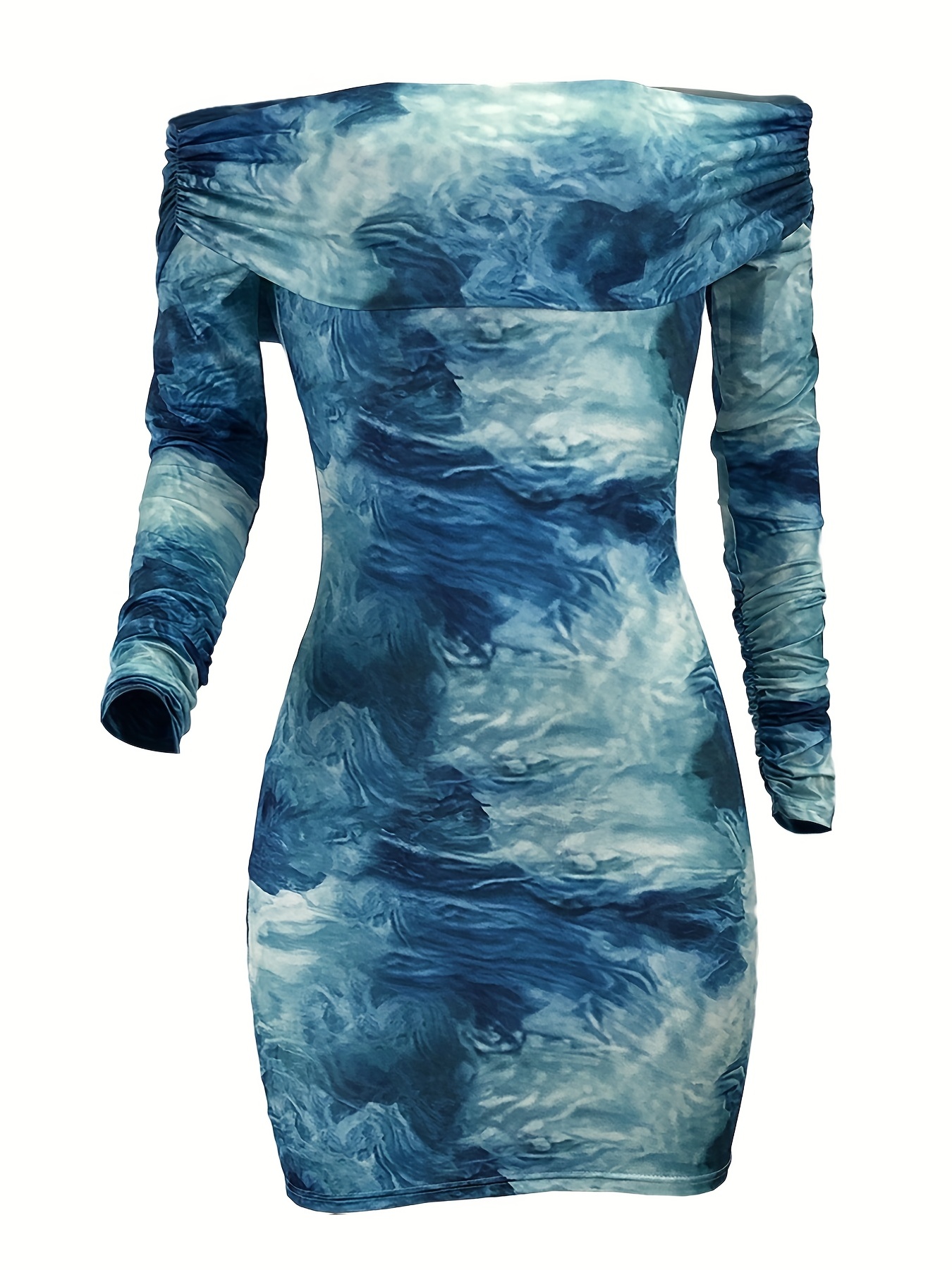 tie dye tube dress shoulder long sleeve - Temu Morocco