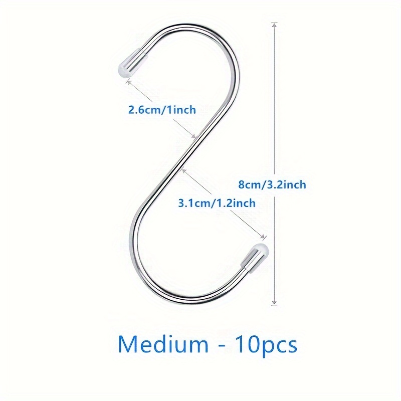 S Shaped Hooks Stainless Steel Metal Hangers Silicone - Temu