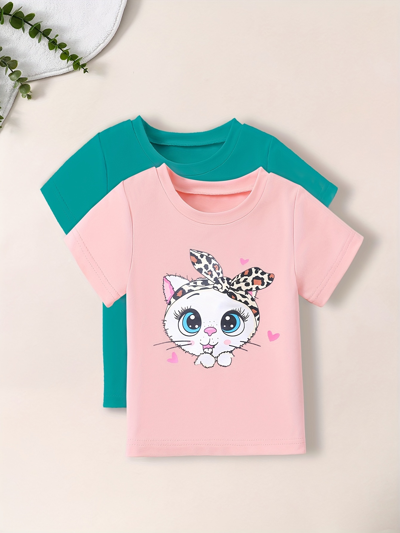 Meninas Lindas Desenhos Animados Gato Gráfico T shirt Casual