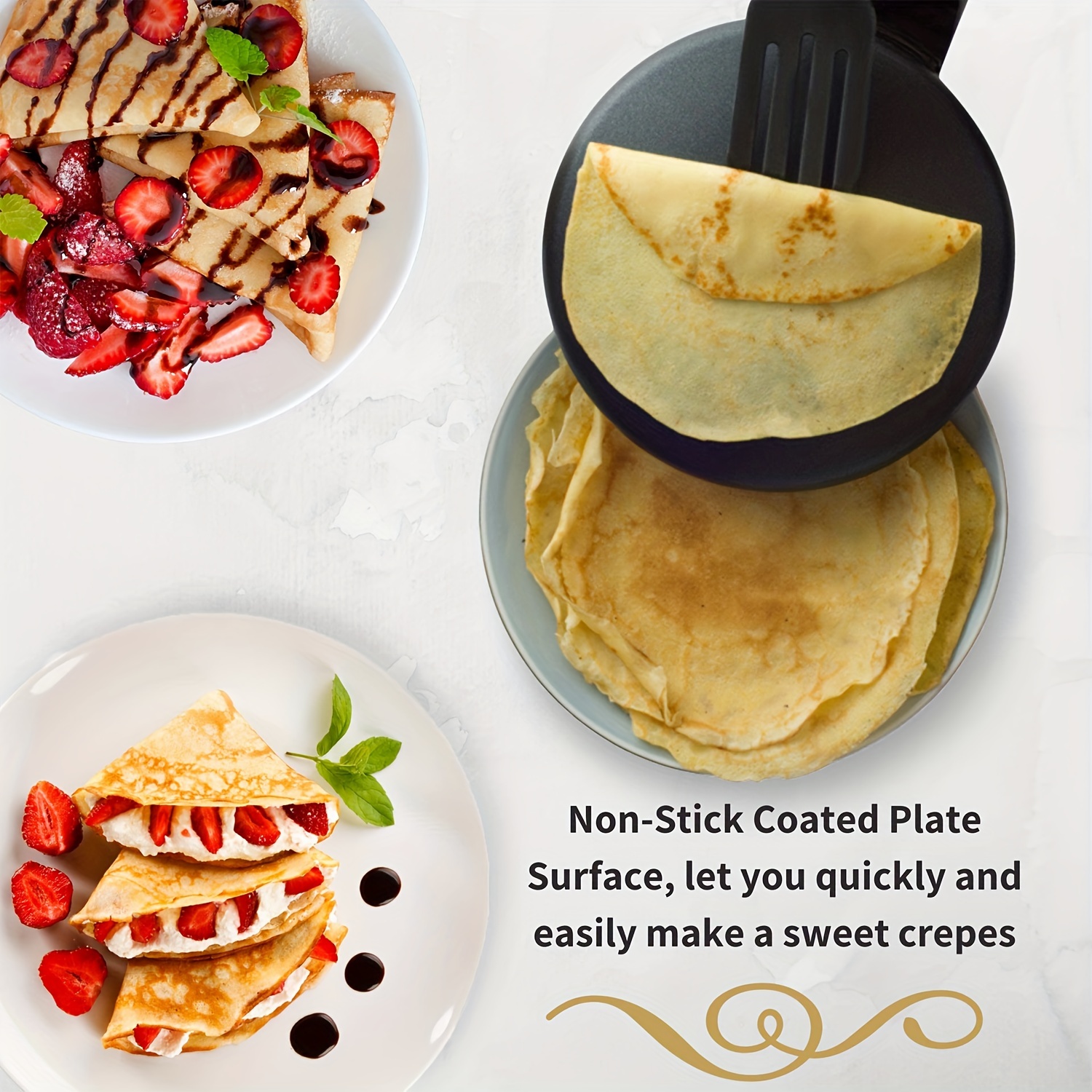 8 Electric Crepe Maker Nonstick Crepe Pan Portable Mini Household Pancake  Machi