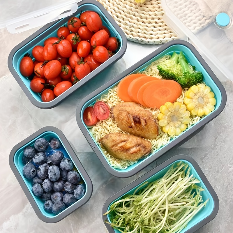 Silicone Folding Bento Box Collapsible Portable Lunch Box for Food  Dinnerware Food Container Bowl Lunchbox Tableware