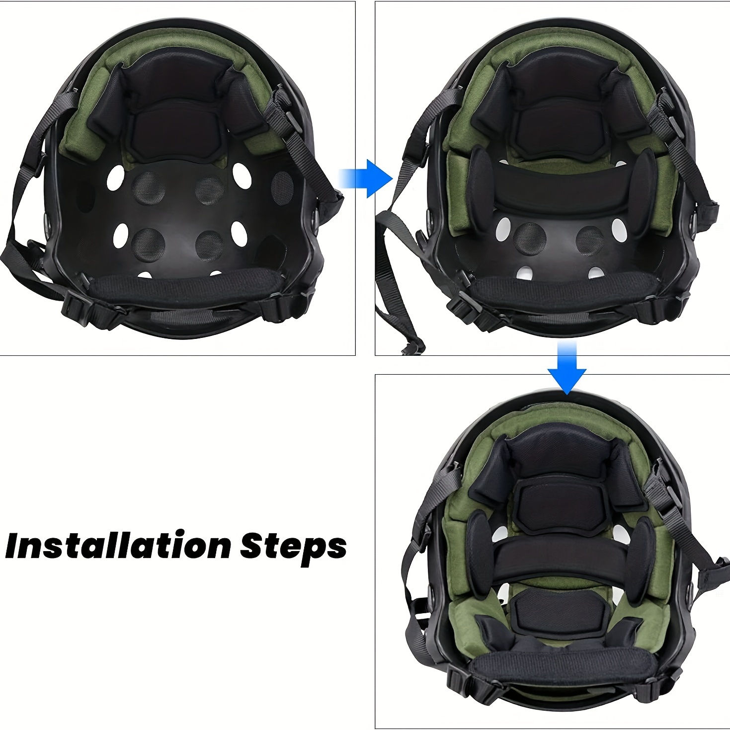 AZB Helmet Padding Memory Foam Pad Protective Mat Helmet Padding Kit for Ach Mich Team Wendy Fma EXF Helmet