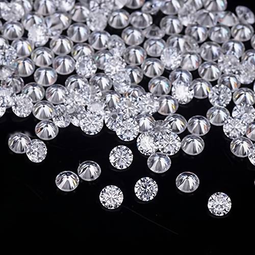 100pcs 0 6mm 3mm 5a round machine cut white cubic zirconia stone loose cz stones