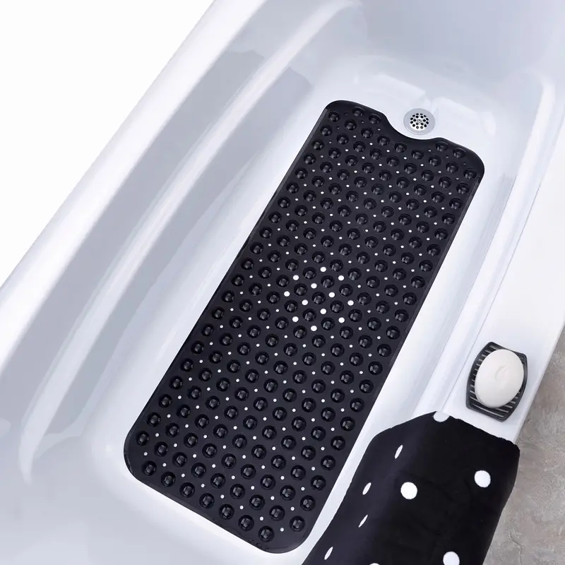 Bath Mat, Large Non Slip Bathtub & Shower Mat, Extra Long Bathroom Mats For  Tub Nonslip Anti Slip Bathmats (black) - Temu