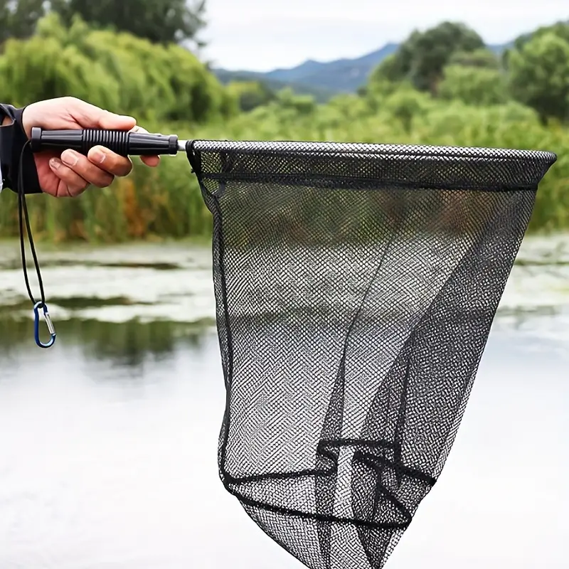 1pc Fishing Net With Aluminum Alloy Pole, Mini Small Fishing Trap Net