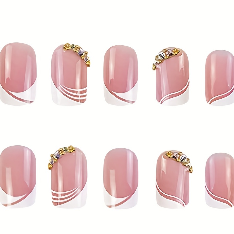 french acrylic nails designs pink