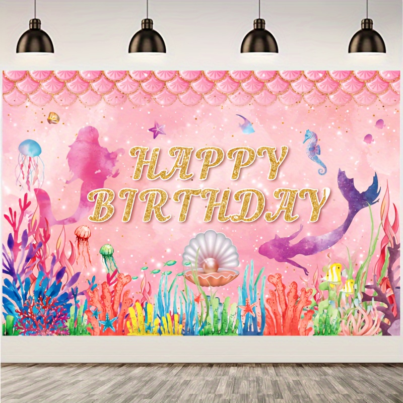 Blue Purple Fish Tail Balloon Chain Set Birthday Party - Temu