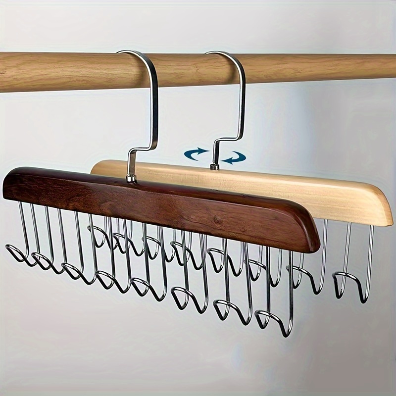 Cravate en bois + cintre de ceinture, cravate rotative organisateur de  centre de support en bois