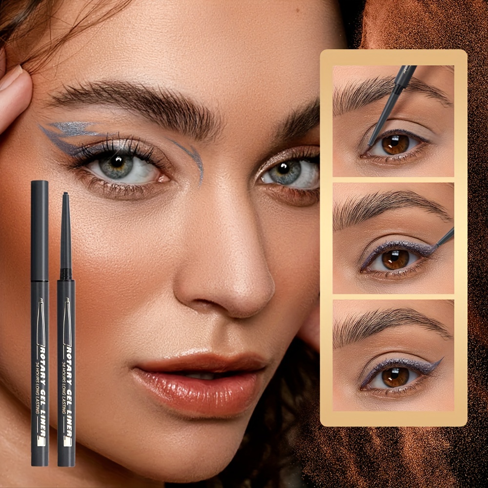 

Grey Blue Eyeliner, Waterproof, Long-lasting High Pigment Eyeshadow Gel Pen, Smudge Proof Eye Makeup Tool